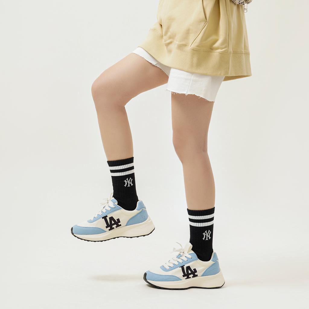 MLB Chunky Jogger Stoff Retro Trend Rutschfest Langlebig Leicht Erhöhte Höhe Niedrige Sohle Dad Shoes Unisex Sneaker Hellblau 3ASXX111N-07BLL