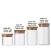 Multi-Grain Storage Glass Bottle with Bamboo Lid – 65ml High Borosilicate, Ideal for Tea, Candy, and Beads.