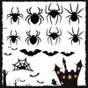 Halloween Glow Bat Spider Wall Stickers Black Realistic 3D Luminous Bat Wall Sticker for Home Wall Window Party Room Decoration
