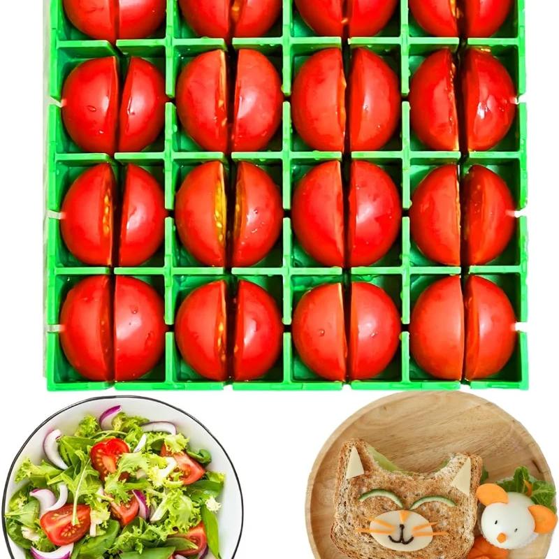 New Product Ideas Slicer Home Kitchen 16pcs Grapes Cherry Tomatoes Salad Cutter Slicer Half or Quarter Cutting 16Pcs at a Time