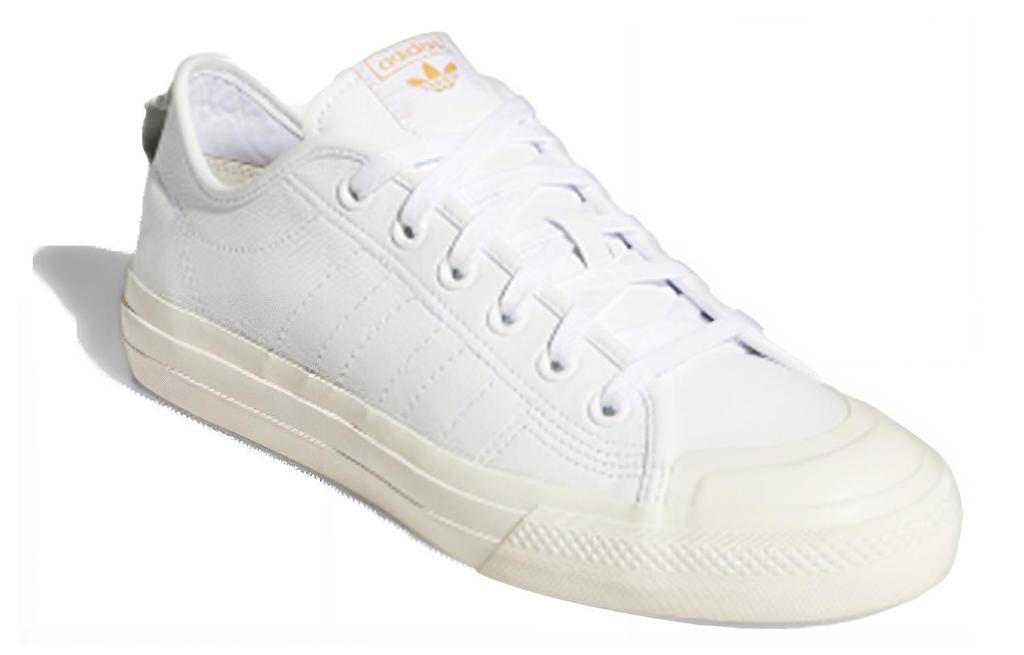 Men's Sneakers Adidas Originals NIZZA Synthetic Leather Breathable Low top Skateboard Shoes Unisex Ecru