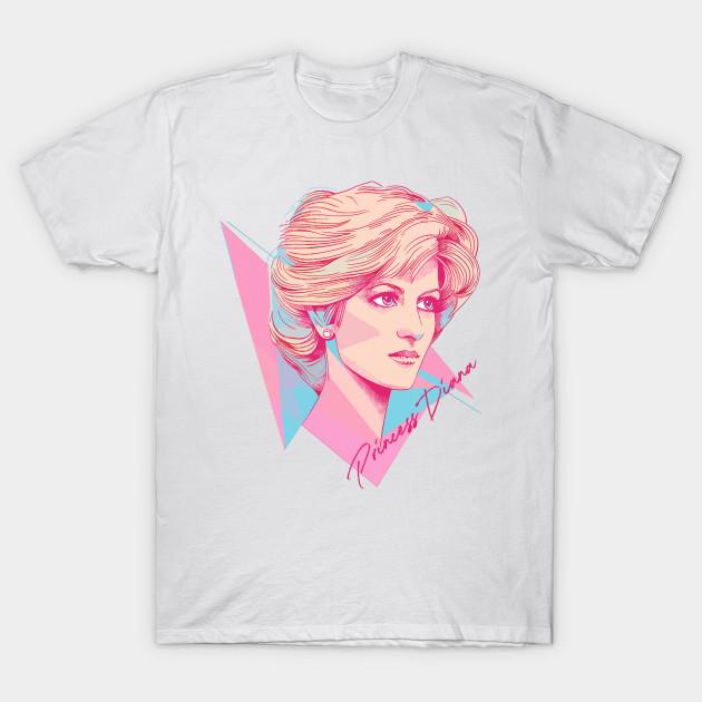 

Men Black Print T-shirt Princess Diana 80S Retro Aesthetic No-Cut Transfer Paper Print Cotton Tshirt M