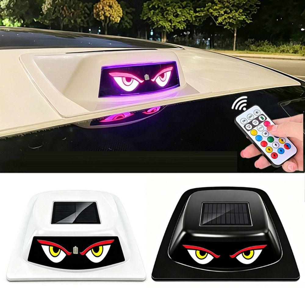 Solar Powered Car Roof Warning Light Remote Control Automotive Exterior Tool Vehicle Accessories