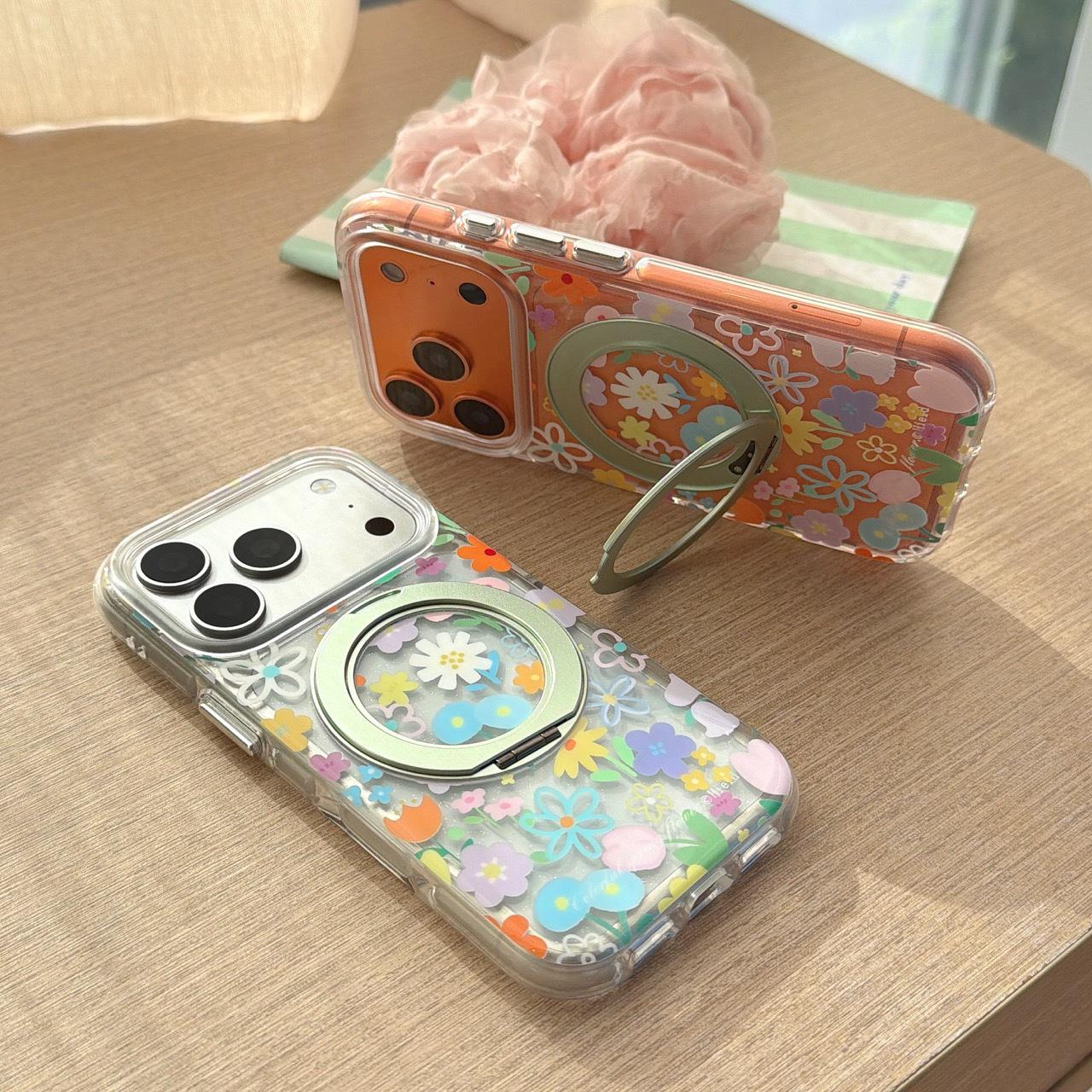 

Colorful Floral iPhone 17 Pro Max Case with Stand & Drop Protection iPhone 17