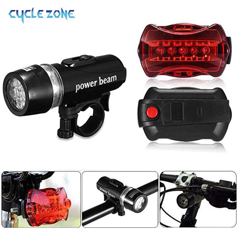 LED Bicycle Front Rear Light Set MTB Bike Headlight Taillight Night Riding Safety Warning Head Tail Lamp Cycling Accessories