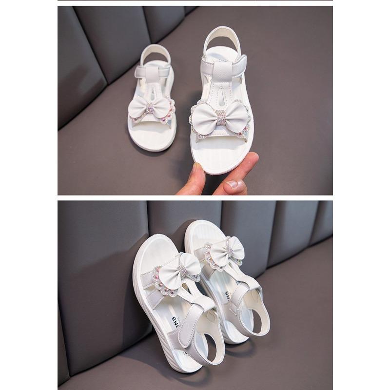 New Summer Korean Style Girls Princess Sandals, Open-toe Soft Sole Kids Sandals for Girls