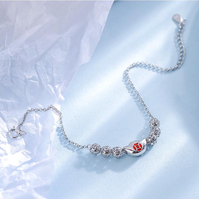 

Браслет в корейском стиле из серебра S925 в виде слитков: Ретро, Универсальные и Креативные Женские Модные Украшения 925 Silver