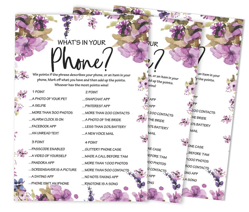Inkdotpot CardsA  For Bridal Wedding Shower Bachelorette Party Bulk Blank Square Fill In Gift Ideas