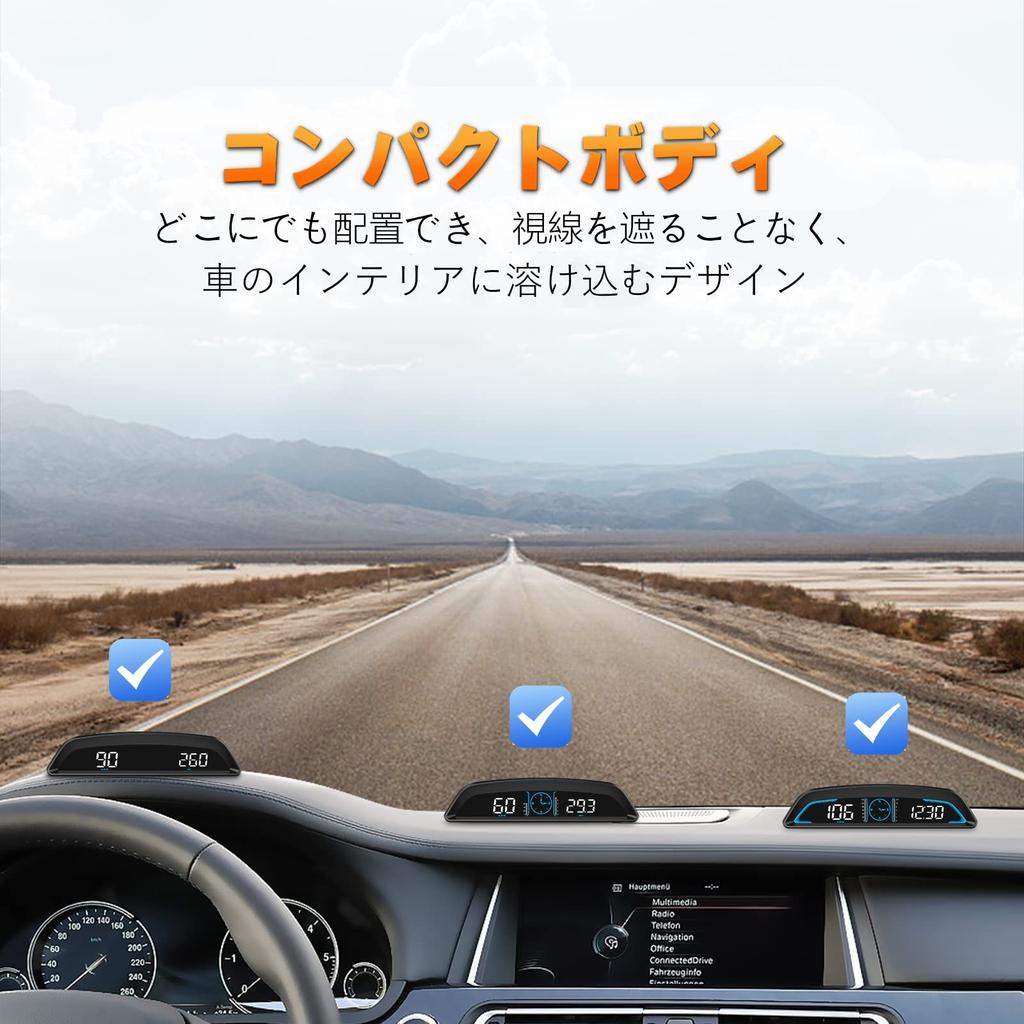 NikoMaku Head Up Display, Tachometer, G3, GPS Mode, HUD, Car Speedometer, Japanese Instruction Manual,