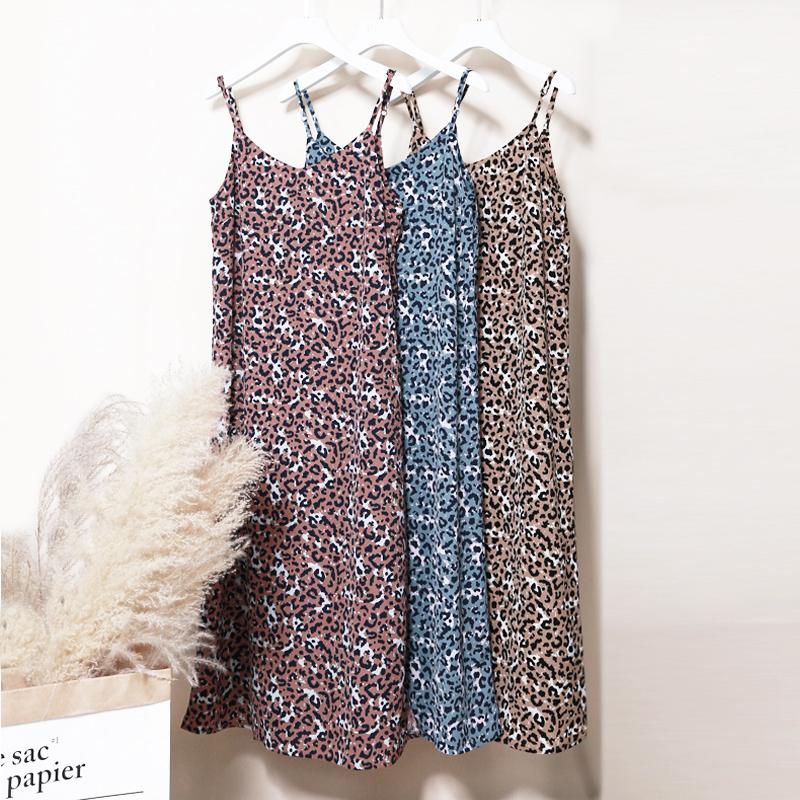 

Сексуальное леопардовое платье миди, женские платья без рукавов