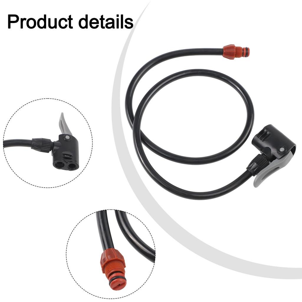 AV Bike Pump Hose Dual Head For Presta And For Woods Type Valve Connection