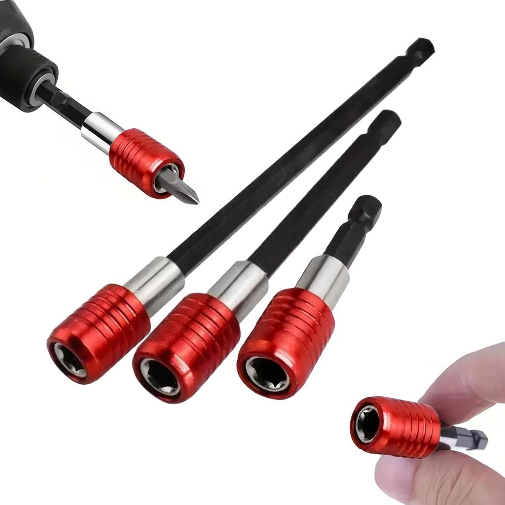3 Pack Magnetic Drill Bit Extension, Bit Holder for Drill, High-Carbon Steel, Professional Tool Accessories for Home Improvement, 2.36"/3.93"/5.90",
