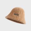 Spring and autumn warmth and versatile, big head circumference, small rabbit fur bucket hat girl