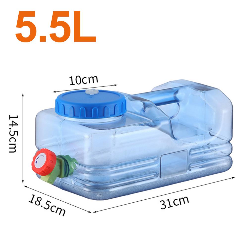 5.5L/10L Capacity Outdoor Water Bucket Portable Driving Wateater Bucket Portable Tank Container with Faucet for Camping