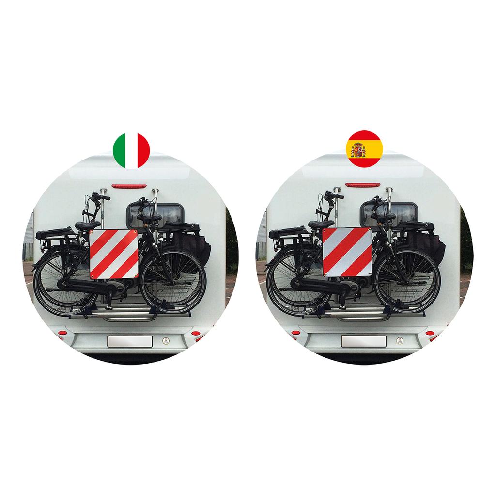 Strapazierfähiges doppelseitiges Aluminium-Warnschild Italien Spanien