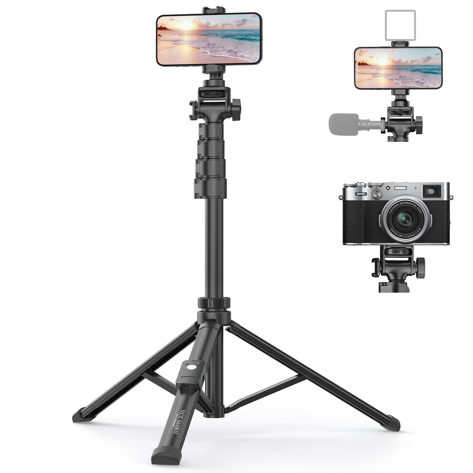 

XXZU 170cm Tripod Smartphone Camera Tripod Smartphone Stand Selfie Stick Long Selfie Stick Mobile Phone Stand Selfie Stick Remote Control Rotation чорний