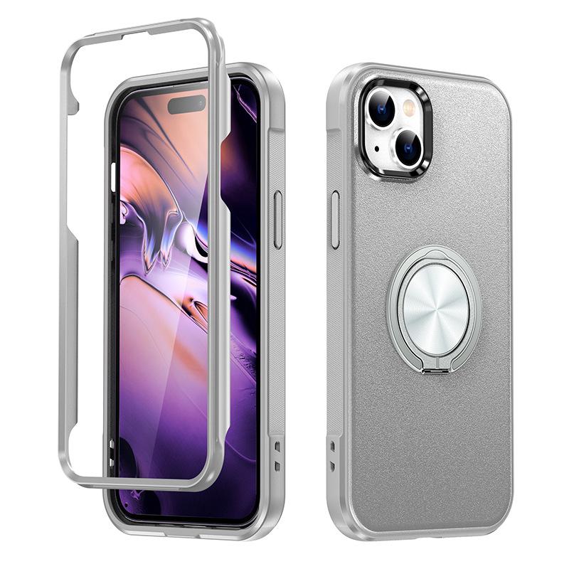 

For IPhone15 Mobile Phone Case with Stand Ring for Apple 15 Stand Magnetic Mobile Phone Protective Cover IP15 Pro Max
