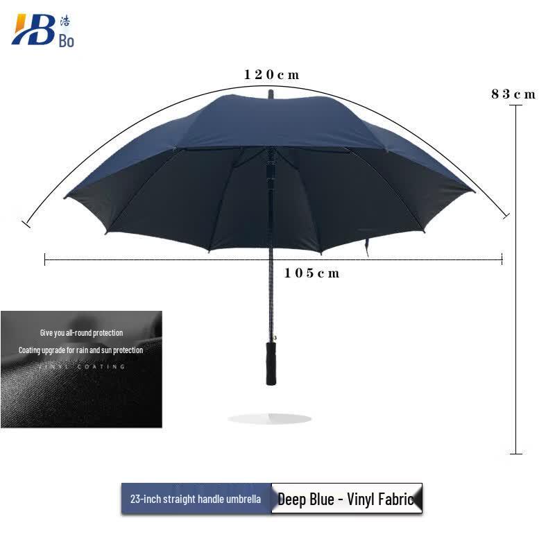 Xihe 23-inch Dark Blue UV Protection Straight Umbrella