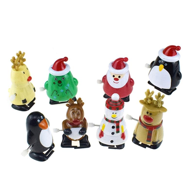 3inch Xmas Clockwork Toy Lovely Winding Toy for Baby Early Learning Education Fine Motor Skill Toy for Kindergarten Kids