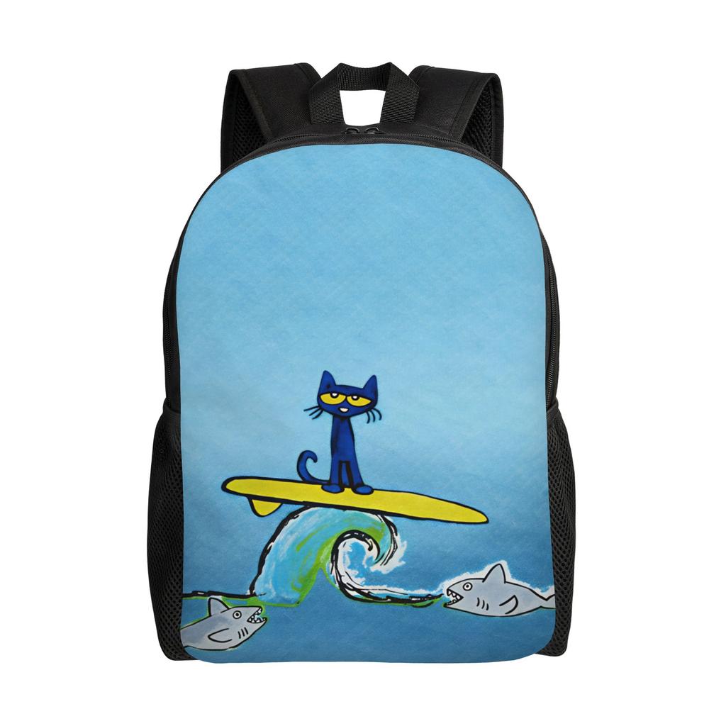 Pete The Cat Stars Comic Backpack  Stylish Backpacks Girl Sport Print High School Bags High Quality Rucksack