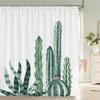 Tropical Cactus Shower Curtain Polyester Fabric Bath Curtain For The Bathroom Decorations Multi-Size Printed Shower Curtains