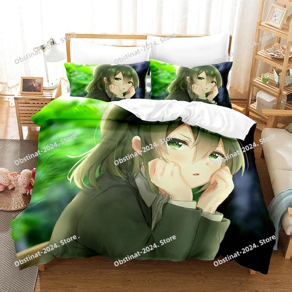 Juego de Ropa de Cama Impreso en 3D Anime Mi Senpai es Molesto Funda Nórdica Doble Twin Full Queen King Ropa de Cama para Adultos Niños Funda de Colcha