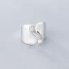 Minimalist Glossy Wide Wave Shaped Finger Rings For Women Men Punk Geometric Twisted Chunky Knuckle Ring Aesthetic Party Jewelry
