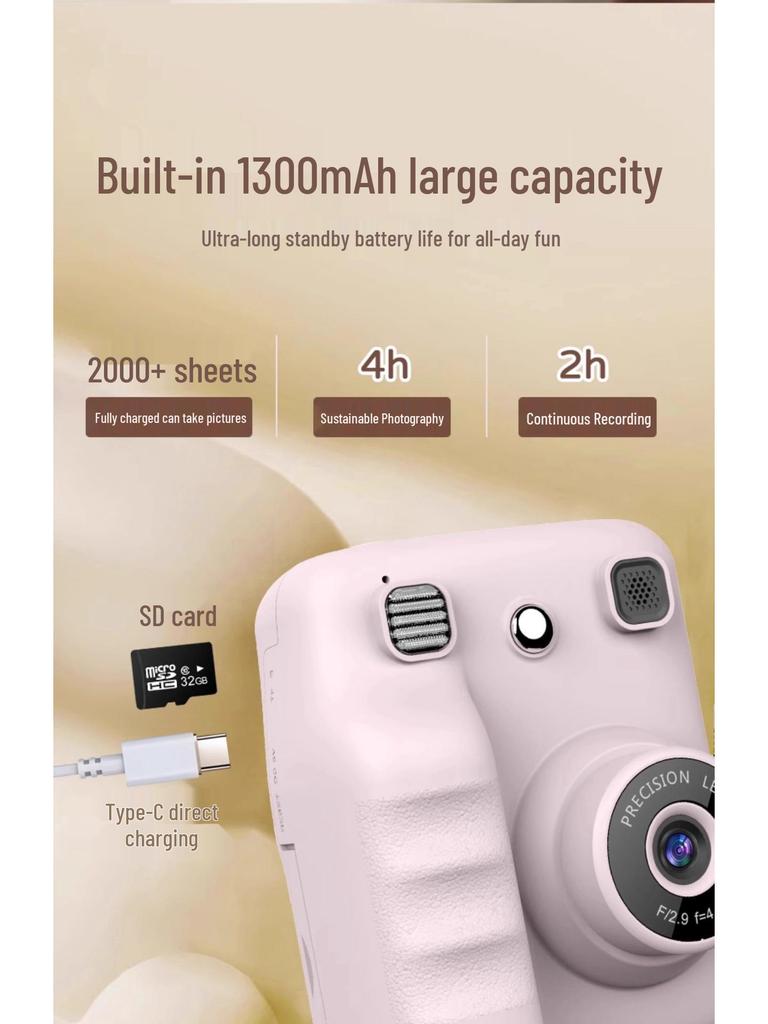 Polaroid Color 2025 Children's Camera: Capture Photos & Videos, Instant Photo Printing