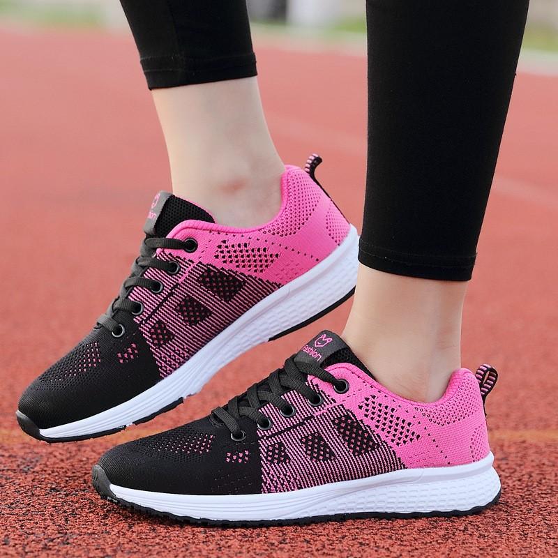 2025 New Women's Sneakers Fashion Vulcanized Shoes Women Mesh Fabric Casual Sneaker Woman Lace Up Tenis Feminino Sneakers Women