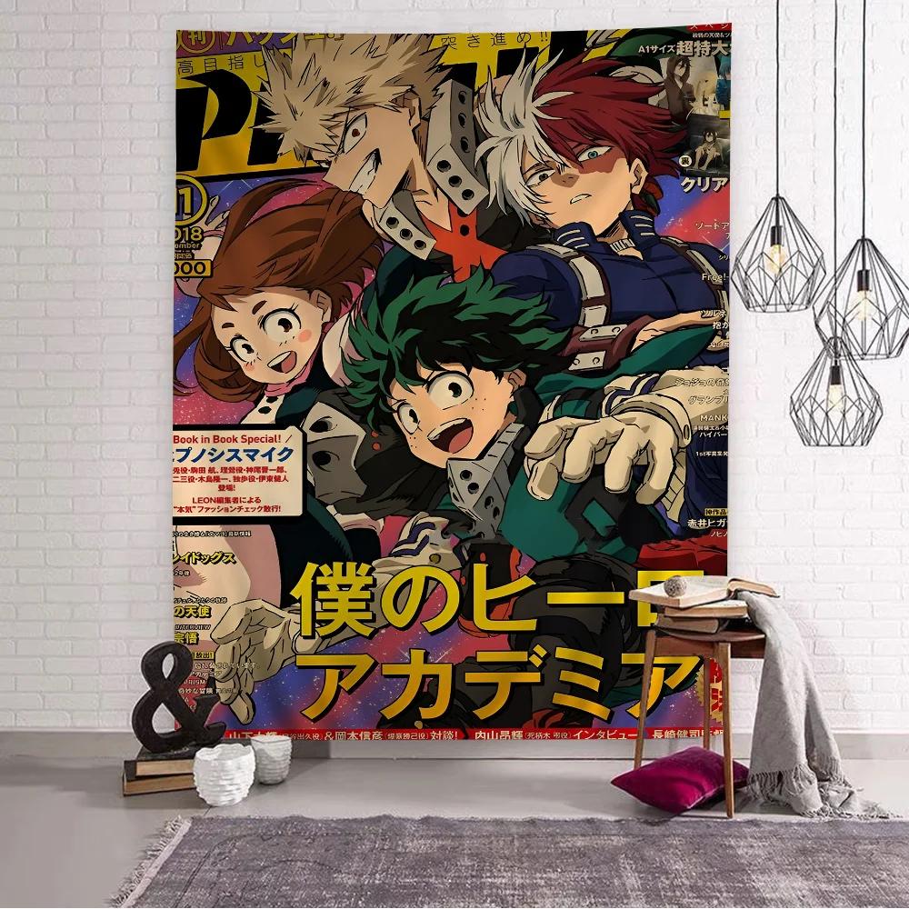 VIKAMA 2026 New Arrival My Hero Academia Tapestry  Cute Anime Wall Hanging  Perfect Decor for Living Room Bedroom Dorm