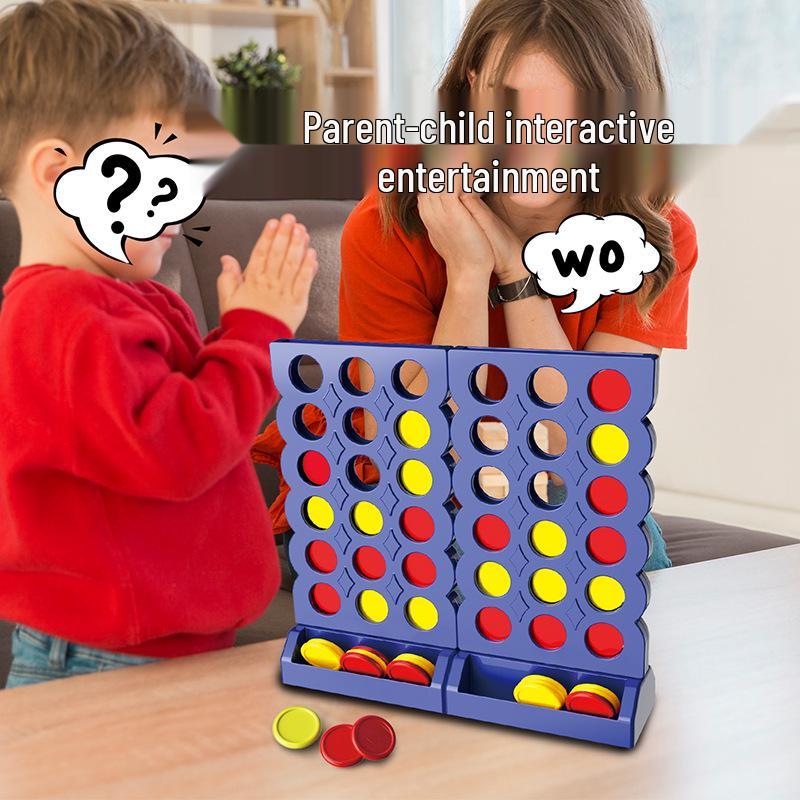 3D Four-in-a-Row Educational Game - Parent-Child Interactive Strategy Toy