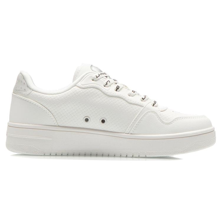 Li Ning Slip Resistant Abrasion Resistant Low top Skateboard Shoes Women's Mist White AGCR342-4