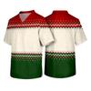 Men's Christmas Theme Caregiver Uniform, Holiday Scrub Top for Nurses and Workers