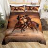Galloping Horse Bedding Set Horse Duvet Cover Twin Full Queen King Farmhouse Animals Comforter Cover for Kids Girls Teens Room