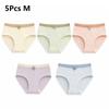 5Pcs Knitted Fabric Seamless Triangle Panties Large Size Mid Waist Underwear  Comfortable Daily Wear