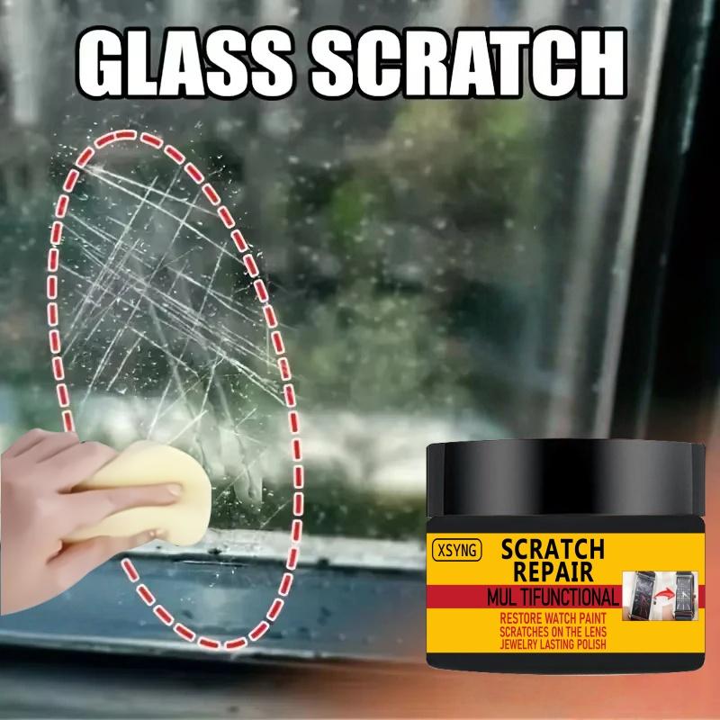 Pastă de reparat zgârieturi pe geamuri auto, poate fi folosită pentru parbriz, uși și ferestre de baie din sticlă etc., pentru reparare și lustruire