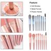 8 Pcs Premium Professional Makeup Brush Set Soft Synthetic Bristles Portable Pu Case For Daily Use Travel And Beauty Enthusiasts