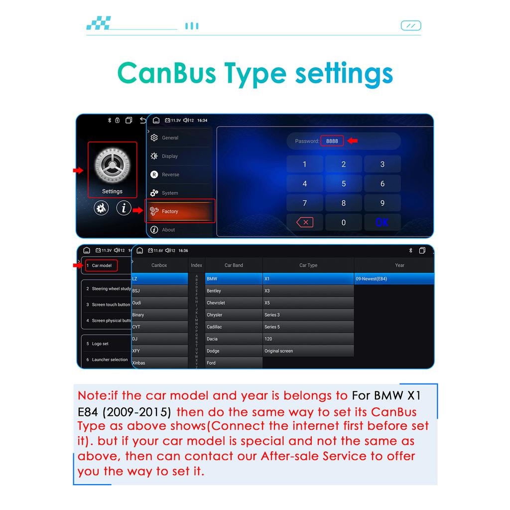 OSSURET Pentru BMW X1 E84(2009-2015)Fără ecran original cu sisteme inteligente auto de 10,25" cu suport RDS wireless Bluetooth Carplay Android Auto DSP