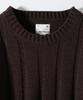 HORLISUN Meadow Wide Rib Crewneck Knit Dark Brown