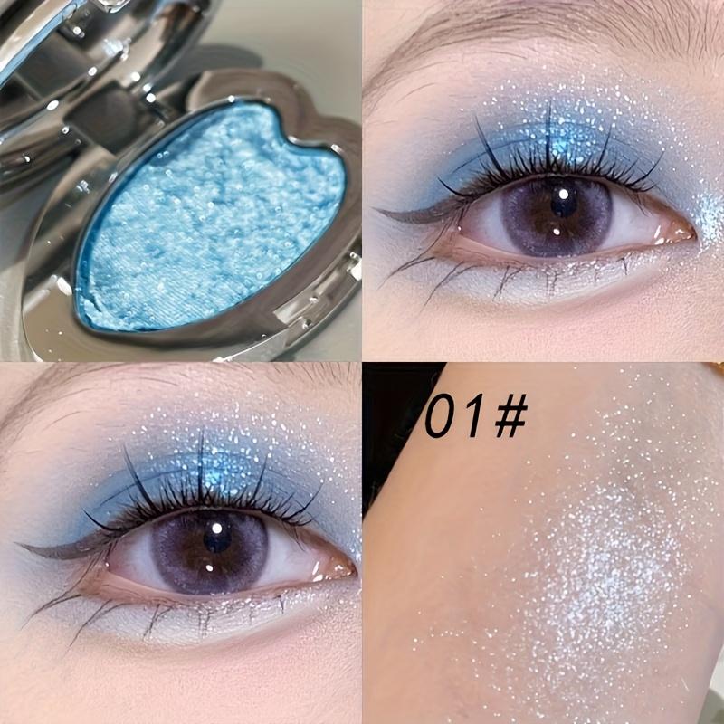 Herorange Heart-Shaped Highlighter Eyeshadow - Shimmer Glitter, Creamy Texture, Waterproof, Christmas Gift