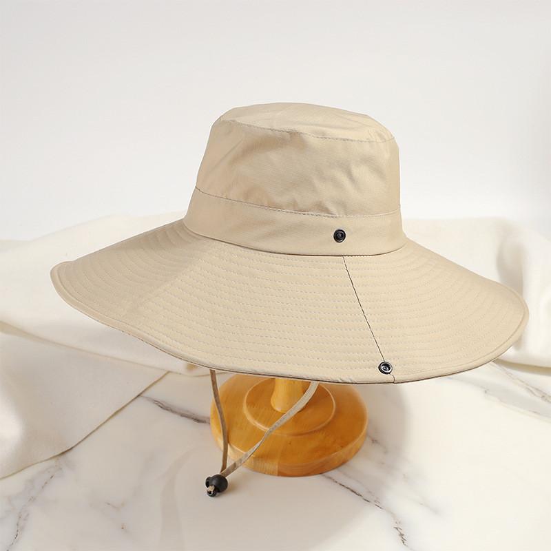 Summer Quick Dry Wide Brim Fisherman Hat With Sun Protection For Outdoor Hiking Camping