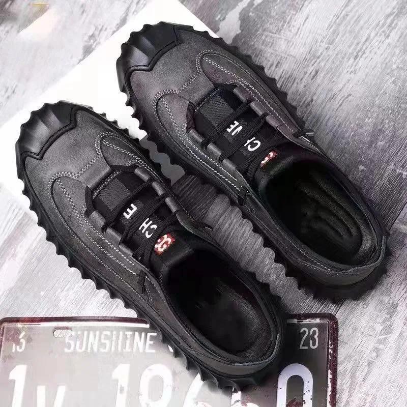 Модные хлопковые мужские туфли — фото 4