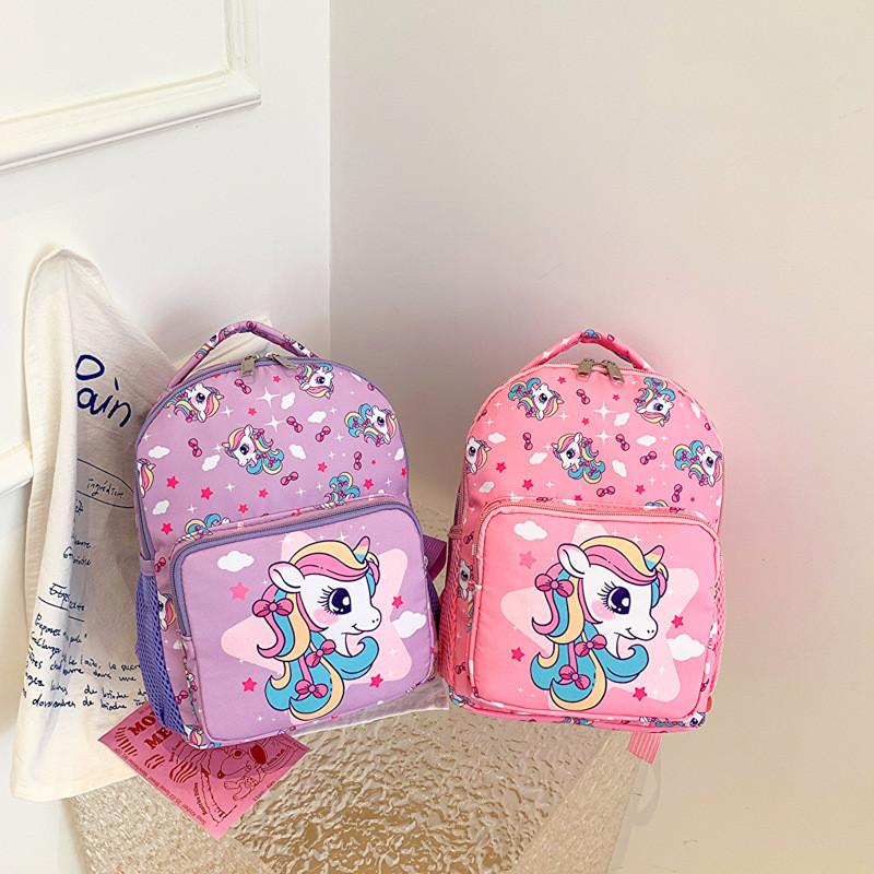 Cute Cartoon Unicorn Backpack Animal Print Design For Preschool Classroom Use