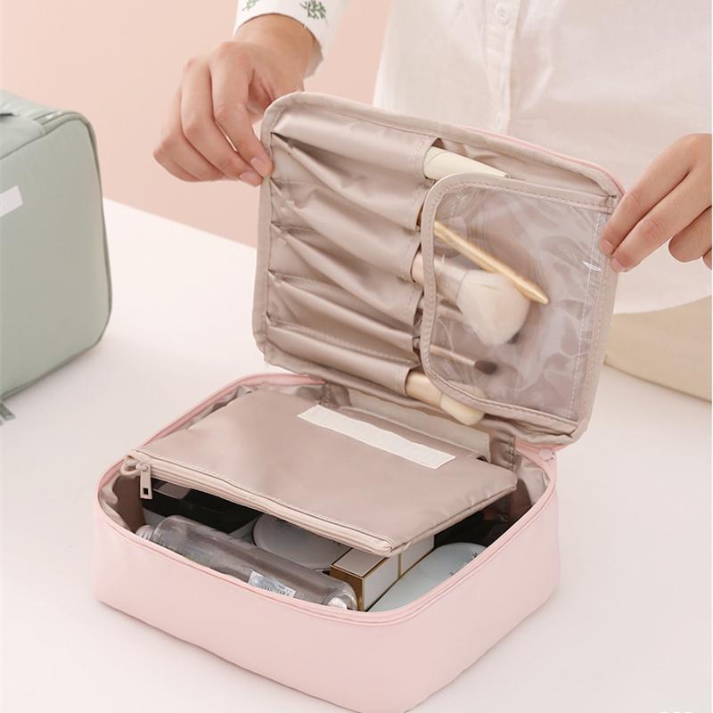 Trousse de maquillage pour femmes trousse de toilette organisateur étanche voyage maquillage pochette de rangement femme grande capacité Portable étui à cosmétiques