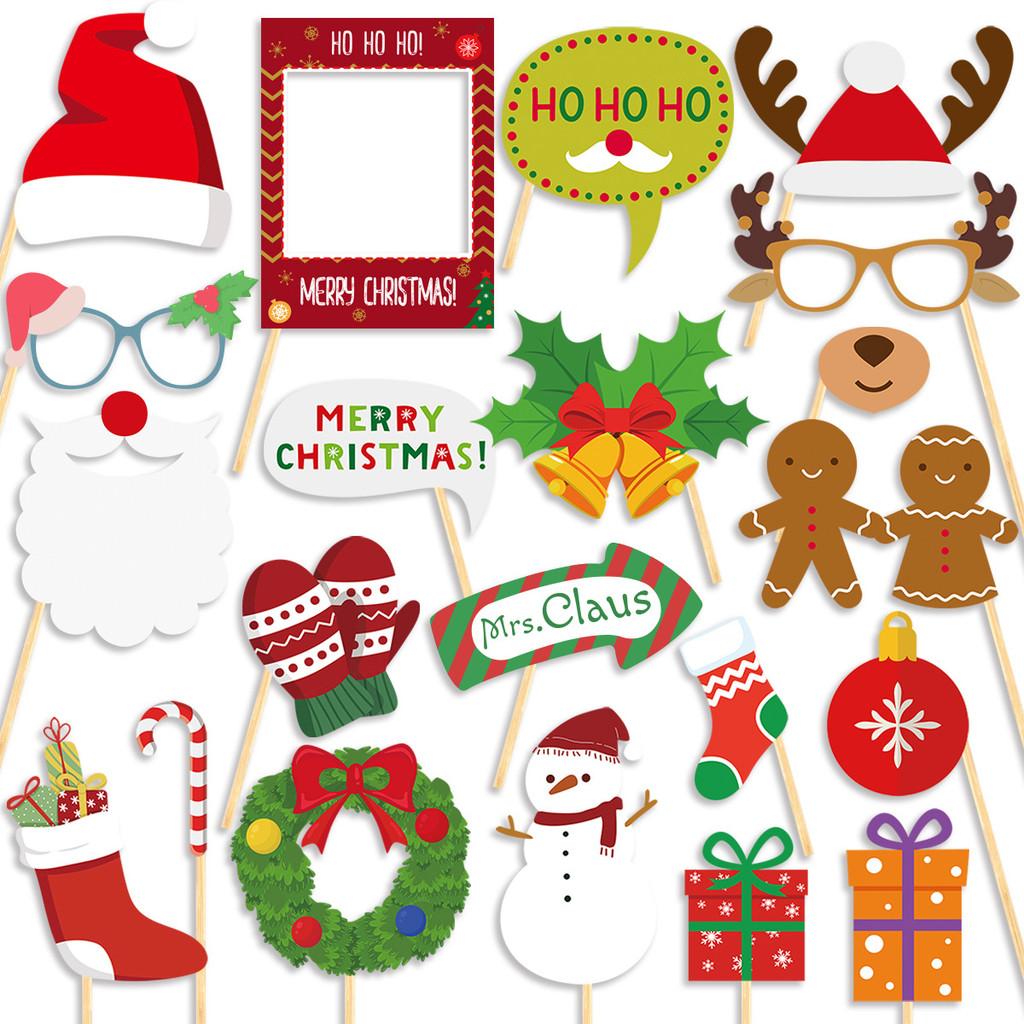 Party Christmas Decor Photography Props With Snowman Gingerbread Design Man