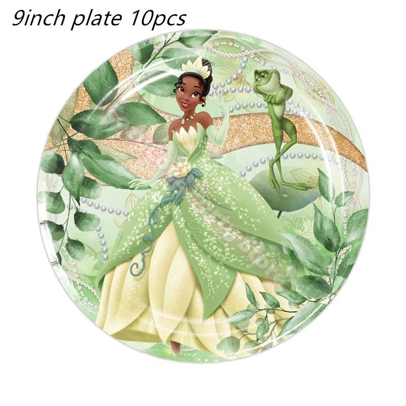 Frog Tiana Princess Party Decoration Set Paper Cup Plate Napkin Balloons Kids Girl Birthday Surprise Gift Baby Shower Photo Prop