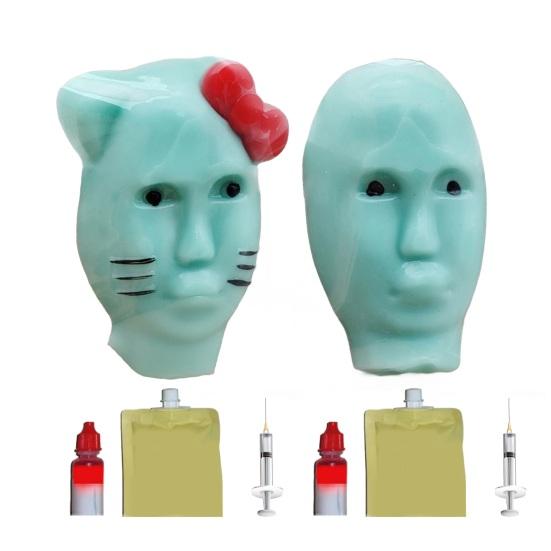 1/2Pcs Aliens Pimple Popping Fidget Toy with Toolkit Reusable Kids Teens Adults Stress Relief Cartoon Male Aliens Face Acne Popping Game