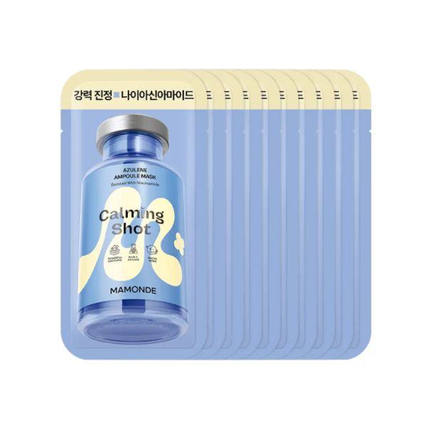 Mamonde Calming Shot Azulene Ampoule Mask Soothing & Barrier Care 10 Sheets