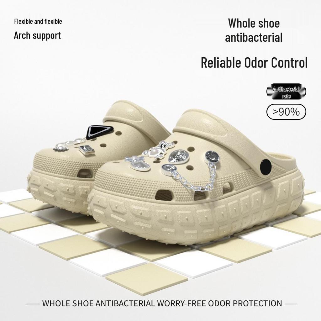 Women's Platform Clog Sandals: Non-Slip, Breathable, Wear-Resistant for Home & Beach