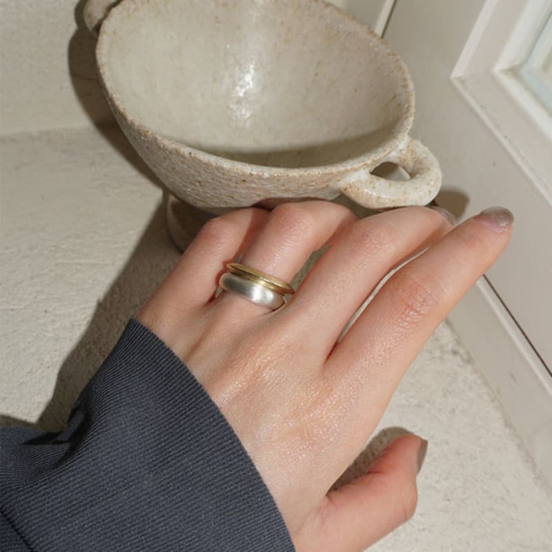 OURPIERRE JOLLY RING MATT SILVER